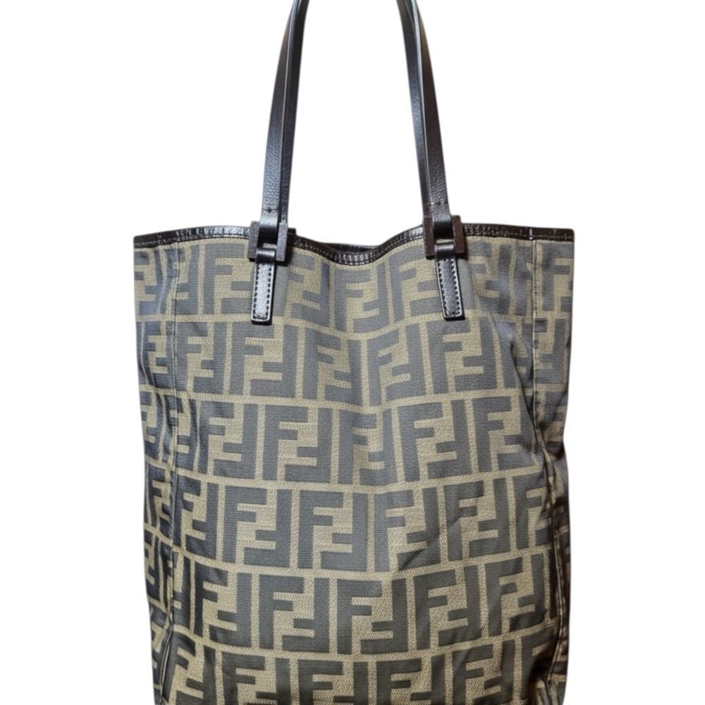 Fendi Brown and Black Zucca Tote - Picture 2 of 16